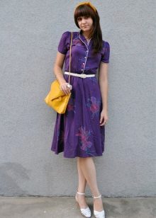 Purple dress with yellow