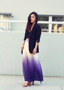 Purple dress with white