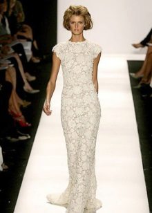 Hæklet lukket brudekjole