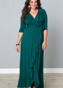 Green dress evening dress for full sleeves