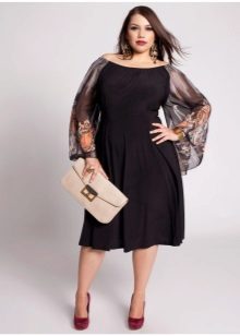 Full sleeves evening gown for full