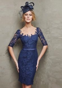 evening white short lace dress