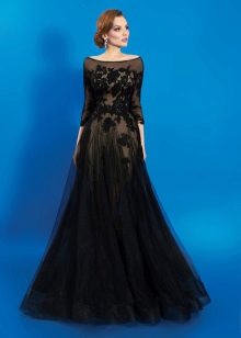 Guipure evening dress