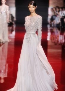 Lavender evening dress for mother of the bride