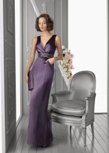 Purple Mother of the Bride Evening Dress