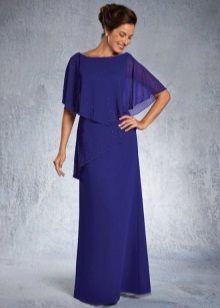 Evening dress for mom of the groom blue