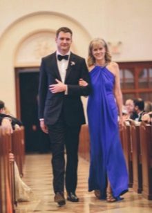 Dress for mother of the groom evening blue