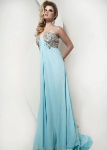 Řecké večerní šaty s vrstvenou šifonovou sukní