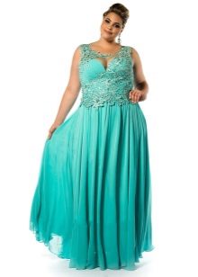 Green dress for exit for overweight