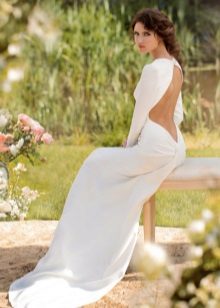 Satin Open Back Wedding Dress