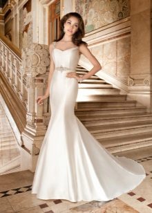 Satin mermaid wedding dress