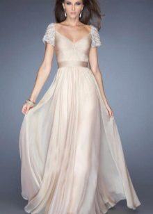 Cream evening dress