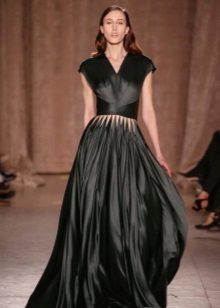 Black Closed Satin Dress