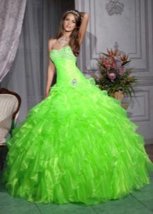 Wedding dress acid green