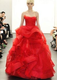 Bright Red Wedding Dress