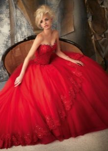 Red wedding dress