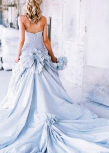 Wedding dress blue