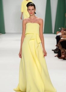Carolina Herrera Yellow Evening Dress