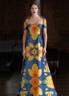 Evening Dresses by Naeem Khan Yellow and Blue