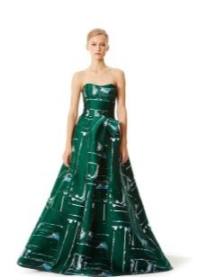 Carolina Herrera Green Evening Dress