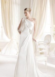One shoulder wedding dress