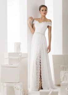 Straight Split Wedding Dress