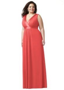 Red floor dress for overweight