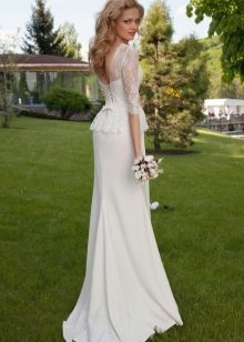 Straight peplum dress