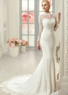 Long Sleeves Mermaid Lace Wedding Dress
