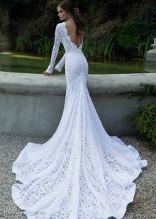 Lace Train Wedding Dress