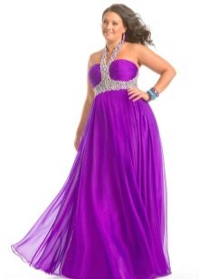 Decorated strapless evening gown