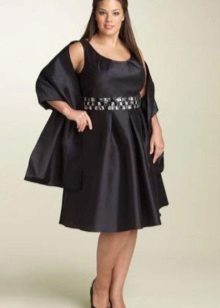 Plus size short dress with a full skirt