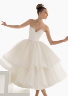 Full short wedding dress