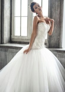 Low waist wedding dress