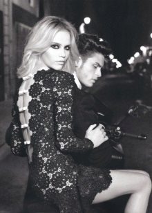 Round knit evening dress