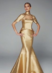 Mermaid evening dress with separate corset