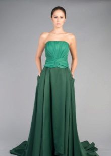 Corset Draped Evening Dress