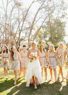 Colorful dresses for bridesmaids