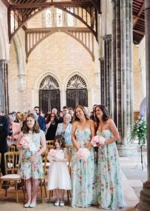 Colorful dresses for bridesmaids