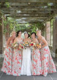 Colorful dresses for bridesmaids