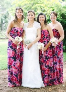 Colorful dresses for bridesmaids