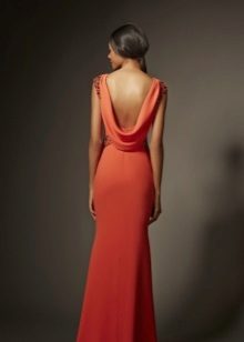 Red Backless Evening Dress