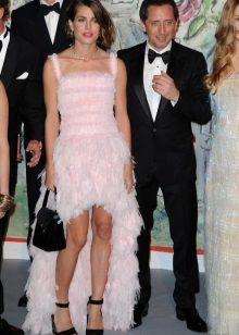Asymmetric evening dress Charlotte Casiraghi