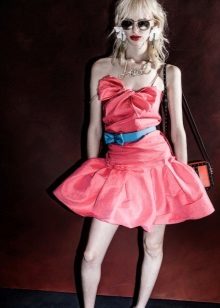 Pink summer evening dress