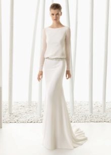 Wedding dress 2016 closed with a long sleeve
