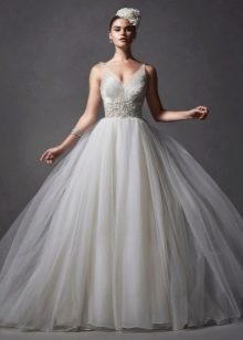 Layered Skirt Princess Wedding Dress
