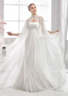 Greek style wedding dress with wrap