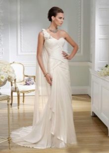 Greek Bateau A-Line Wedding Dress