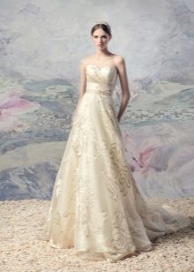 Print Ivory Cream Shade Wedding Dress