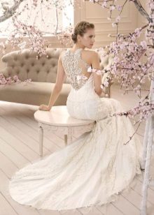 Wedding dress with lace back 2016